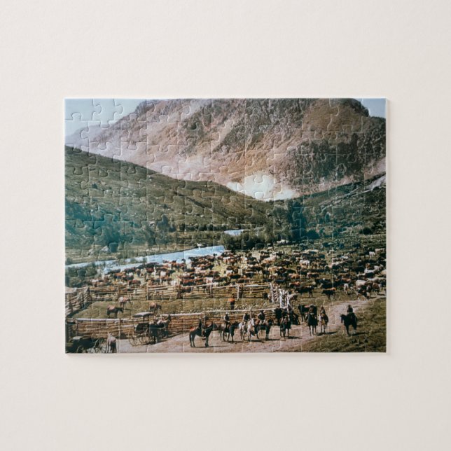 Cattle Ranch, Colorado, 1899 (photo) Jigsaw Puzzle (Horizontal)