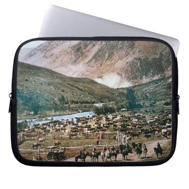 Cattle Ranch, Colorado, 1899 (photo) Laptop Sleeve (Front)