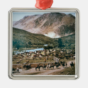 Cattle Ranch, Colorado, 1899 (photo) Metal Tree Decoration