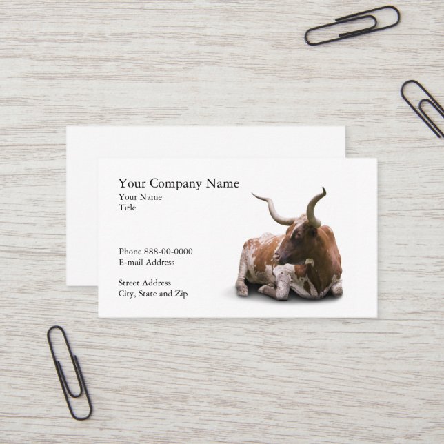 Cattle Rancher Farmer  Business Card (Front/Back In Situ)