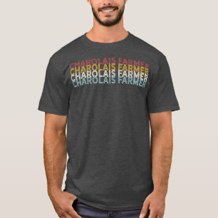 Cattle Vintage Cow Charolais Farmer T-Shirt