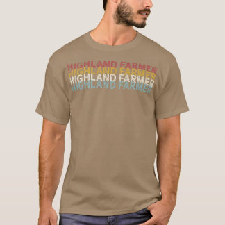 Cattle Vintage Cow Highland Farmer T-Shirt