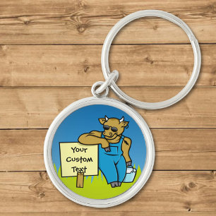 Cattle with sign key ring