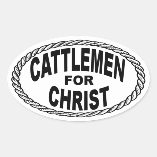 Cattlemen for Christ Euro Style Oval Sticker