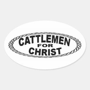 Cattlemen for Christ Euro Style Oval Sticker