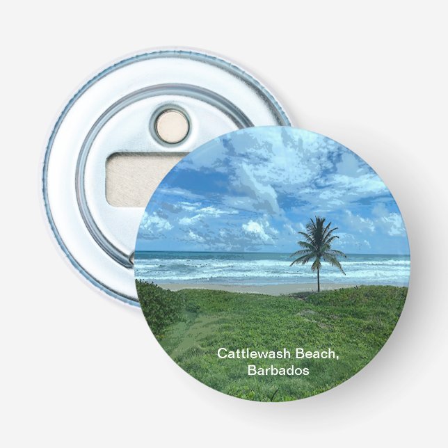 Cattlewash Beach, Barbados Bottle Opener (Front)