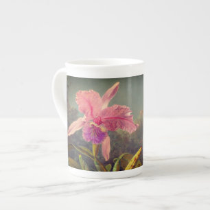 Cattleya Orchid and Three Hummingbirds Heade Bone China Mug