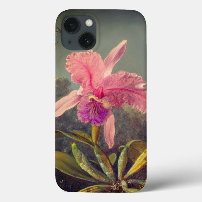 Cattleya Orchid and Three Hummingbirds Heade Case-Mate iPhone Case (Back)