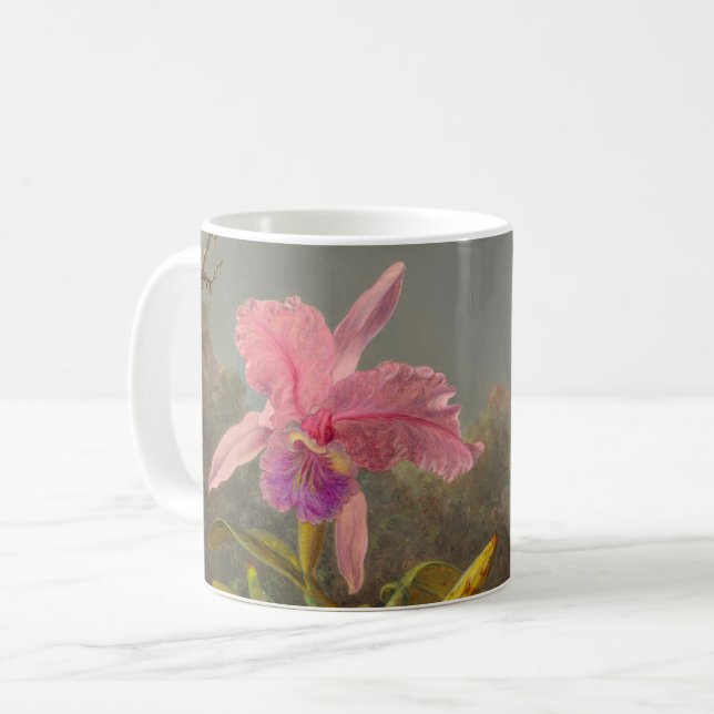 Cattleya Orchid and Three Hummingbirds Heade Coffee Mug (Front Left)