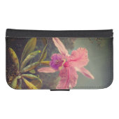 Cattleya Orchid and Three Hummingbirds Heade Samsung Galaxy Wallet Case (Front (Horizontal))
