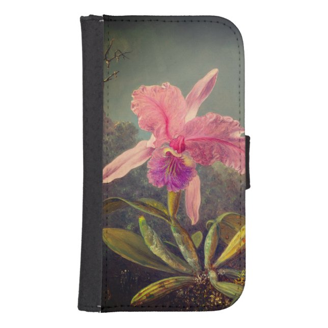 Cattleya Orchid and Three Hummingbirds Heade Samsung Galaxy Wallet Case (Front)