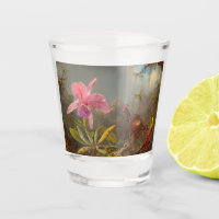Cattleya Orchid and Three Hummingbirds Heade