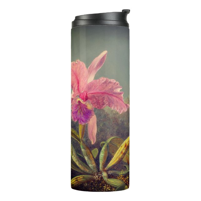 Cattleya Orchid and Three Hummingbirds Heade Thermal Tumbler (Rotated Left)