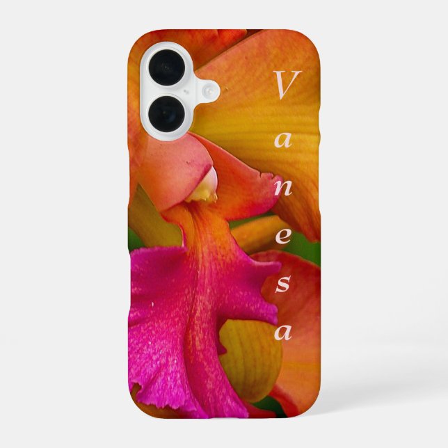 Cattleya Orchid Portrait iPhone 16 Case (Back)