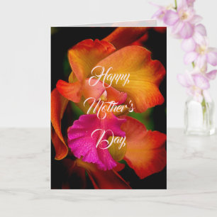 Cattleya Orchid Portrait Mother's Day Card