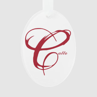 "Catto" Ornament with "Live Laugh Love" on back