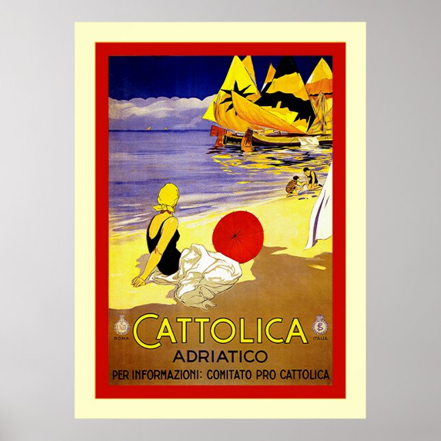 Cattolica Adriatico ~ Vintage Italian Travel Poster (Front)