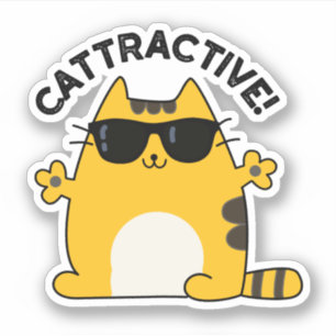 Cattractive Funny Attractive Cat Pun 