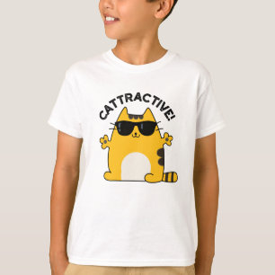 Cattractive Funny Attractive Cat Pun  T-Shirt