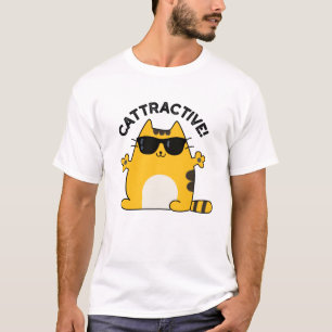Cattractive Funny Attractive Cat Pun T-Shirt