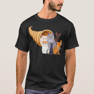 Catucopia Cats Cornucopia  Trendy Funny Thanksgivi T-Shirt