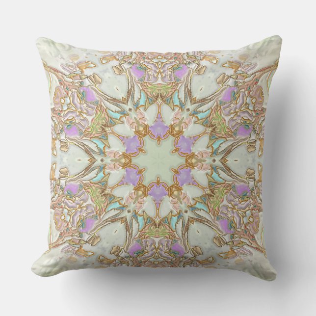 Catulpa Quilted Art Mandala Pillow (Front)