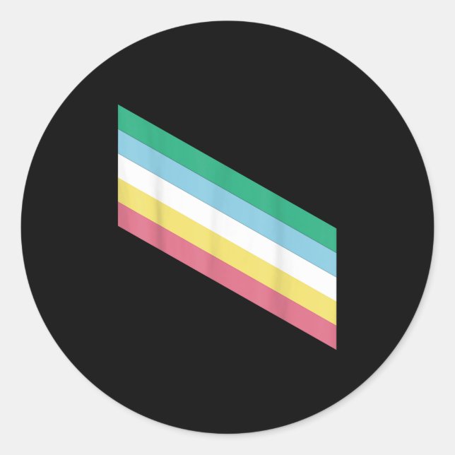 Catumet Lgbtq Pride Disability Pride Flag - Uni-ad Classic Round Sticker (Front)