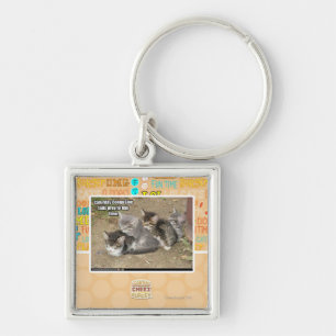 Caturday Conga Line Key Ring