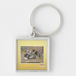 Caturday Conga Line Key Ring