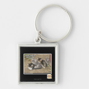 Caturday Conga Line Key Ring