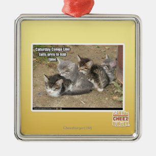 Caturday Conga Line Metal Tree Decoration