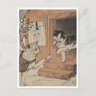 "Caturday Delivery" Postcard