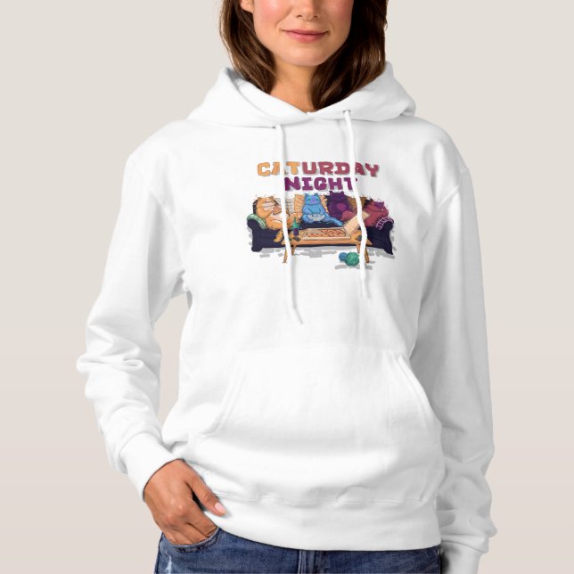 Caturday Night Hoodie (Front)