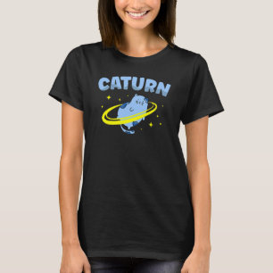 Caturn Astronomy Saturn Astronomer Astrophysics Ca T-Shirt