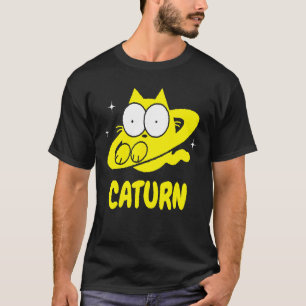 Caturn Cat Space Saturn Doodle T-Shirt