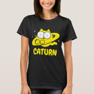 Caturn Cat Space Saturn Doodle T-Shirt