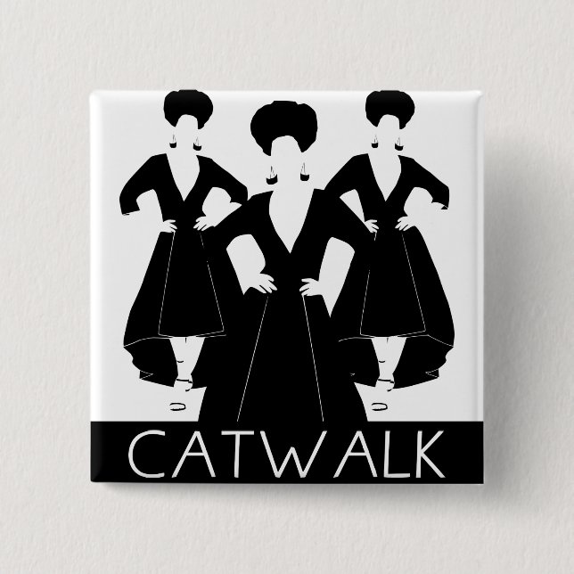 Catwalk 15 Cm Square Badge (Front)