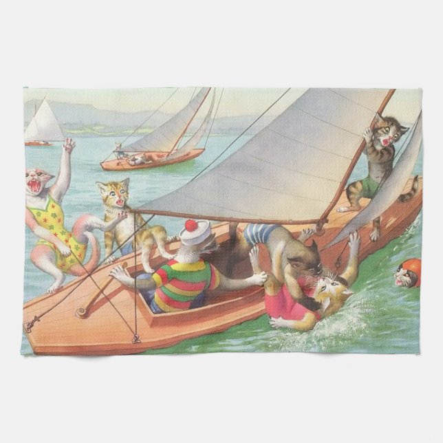 CATWALKS: Silly Sailing - Tea Towel (Horizontal)
