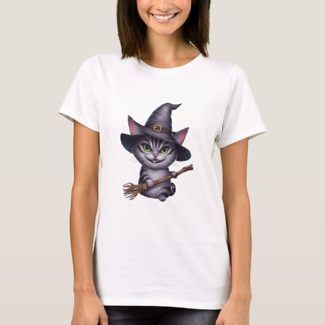 catwifhat sticker T-Shirt (Front)