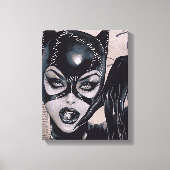 Catwoman #50 Sozomaika Cover Illustration Canvas Print (Front)