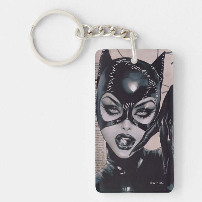 Catwoman #50 Sozomaika Cover Illustration Key Ring (Front)