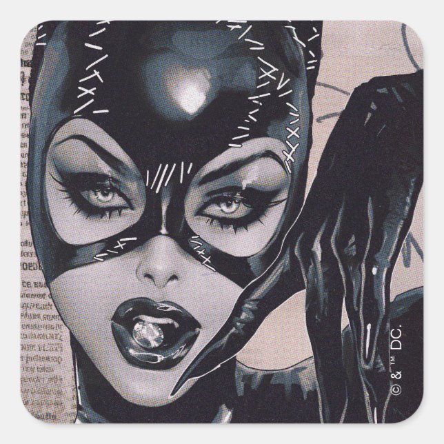 Catwoman #50 Sozomaika Cover Illustration Square Sticker (Front)