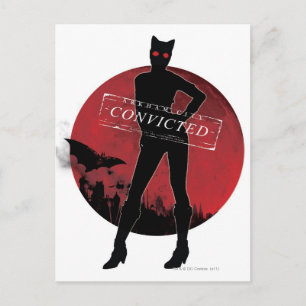 Catwoman Convicted White Postcard