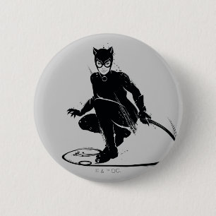 Catwoman Ink Brush Pose 6 Cm Round Badge