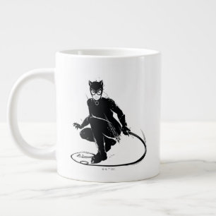 Catwoman Ink Brush Pose Large Coffee Mug
