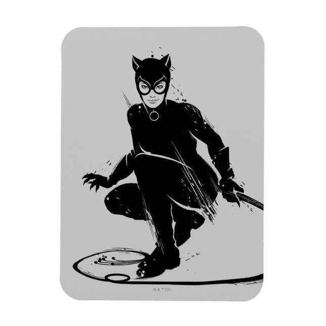 Catwoman Ink Brush Pose Magnet (Vertical)