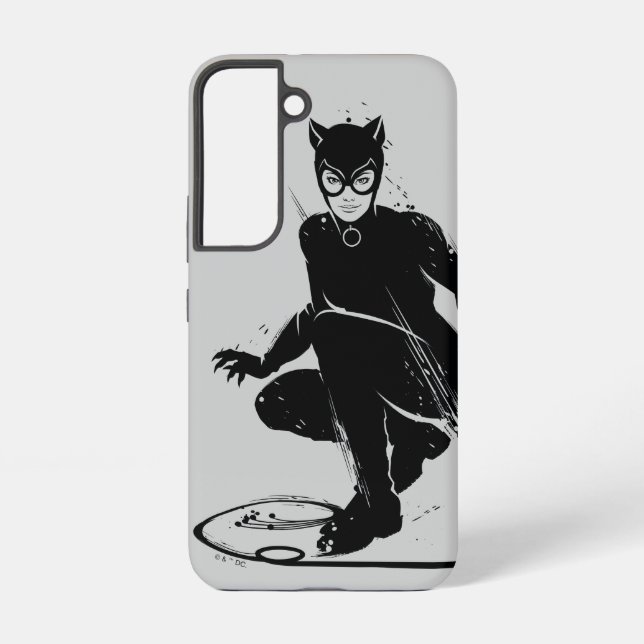 Catwoman Ink Brush Pose Samsung Galaxy S22 Case (Back)