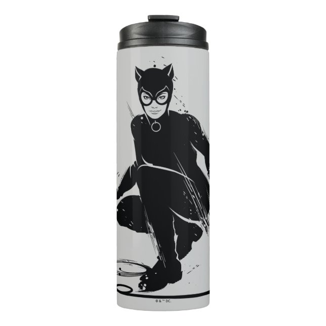 Catwoman Ink Brush Pose Thermal Tumbler (Front)