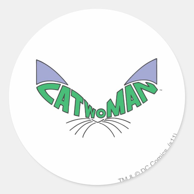 Catwoman Logo Green Classic Round Sticker (Front)