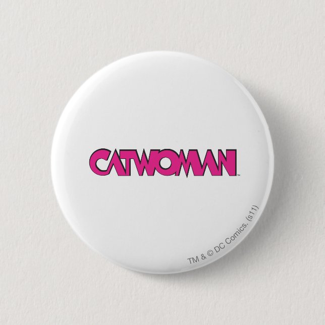 Catwoman Logo Pink 6 Cm Round Badge (Front)